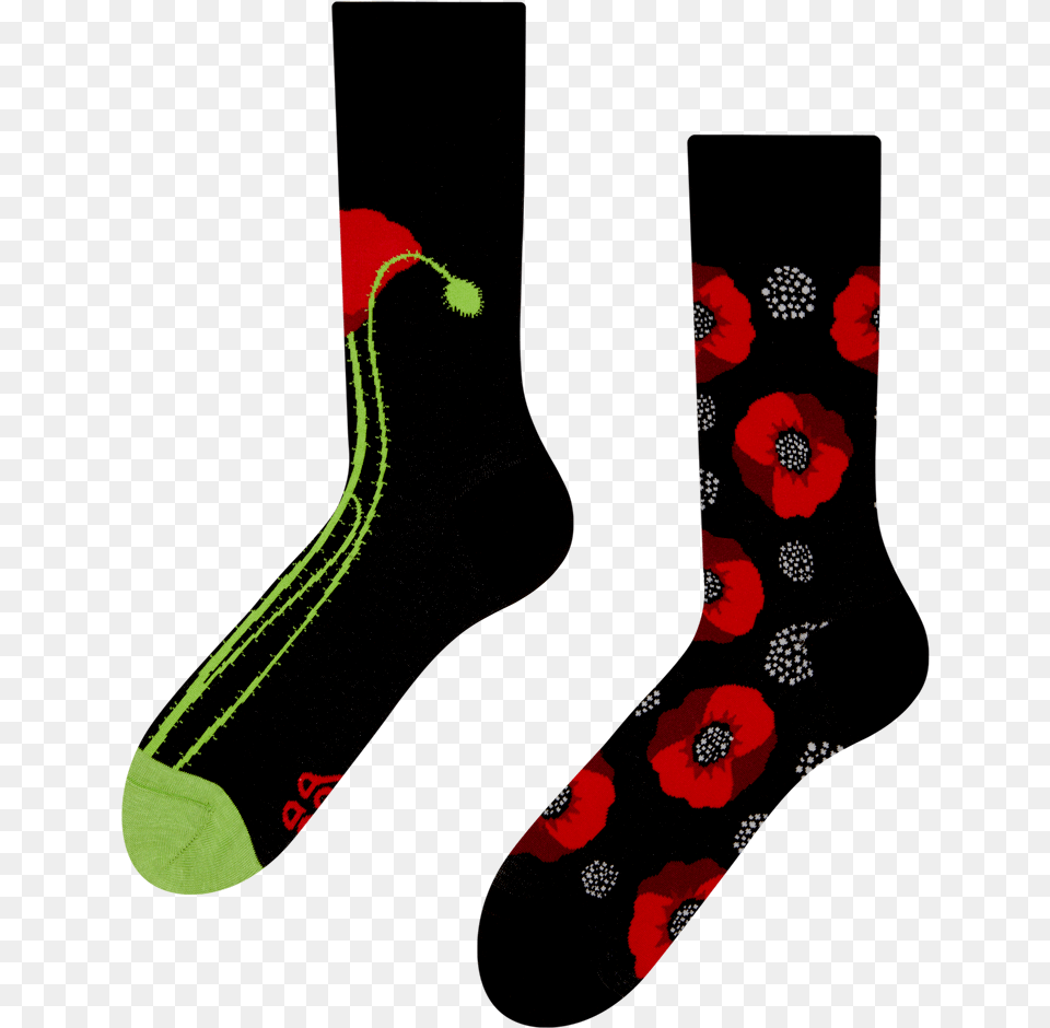 Good Mood Socks Poppy Flower Poppy Socks, Clothing, Hosiery, Christmas, Christmas Decorations Free Transparent Png