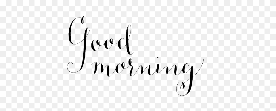 Good Morning, Handwriting, Text Png