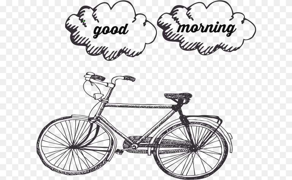 Good Morning Design, Bicycle, Machine, Transportation, Vehicle Free Transparent Png