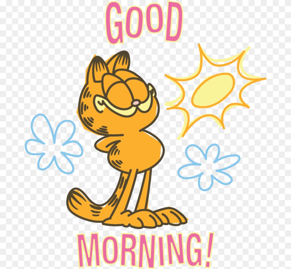 Good Morning Garfield Line Messaging Sticker Wednesday Garfield Good Morning Monday, Baby, Person Free Transparent Png
