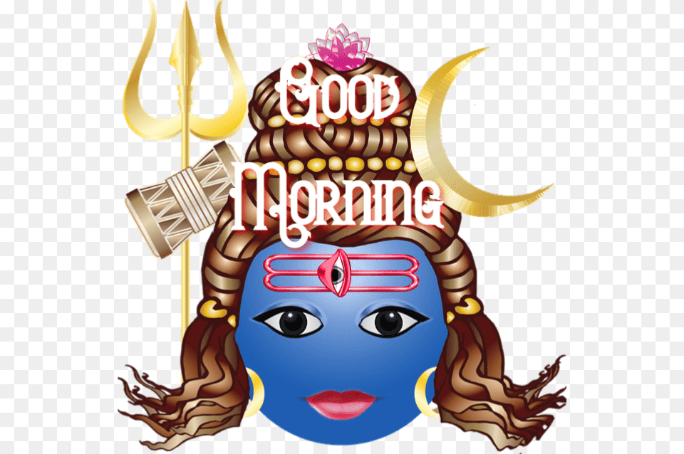 Good Morning God Emoticon Hindu, Person, Face, Head, Baby Free Png