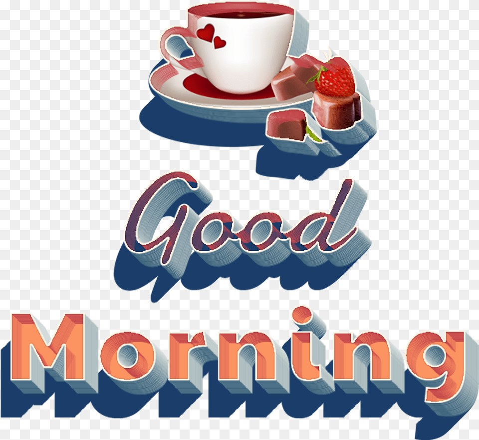 Good Morning Hd, Cup, Berry, Food, Fruit Free Png Download