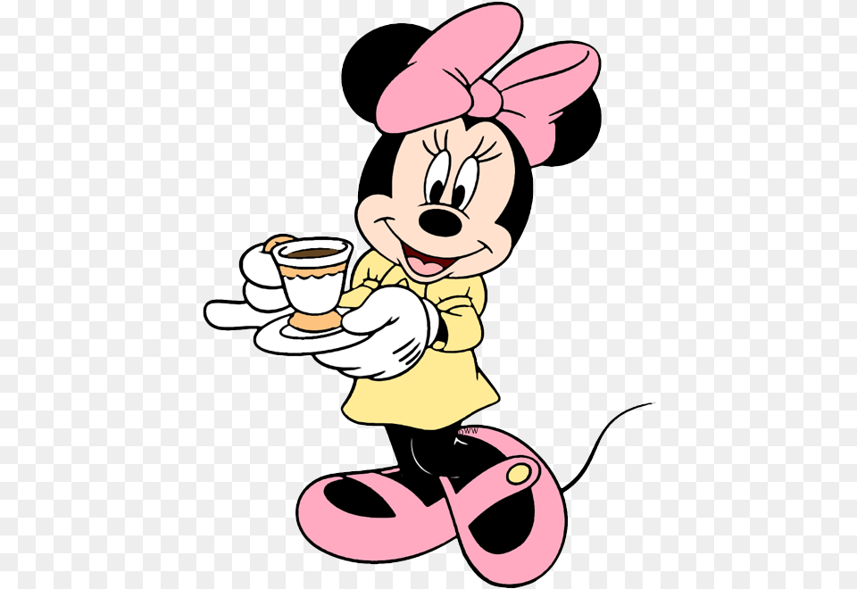 Good Morning Mickey N Minnie Mouse, Cartoon, Baby, Person, Beverage Png Image