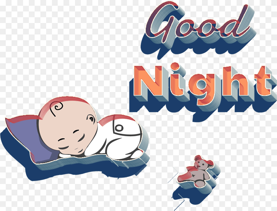 Good Night, Baby, Face, Head, Person Png Image