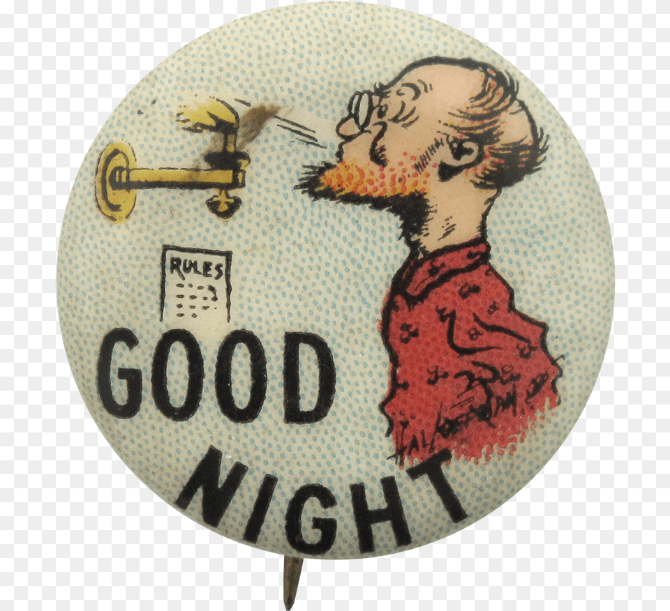 Good Night Advertising Button Museum Label, Badge, Logo, Symbol, Person Free Png Download
