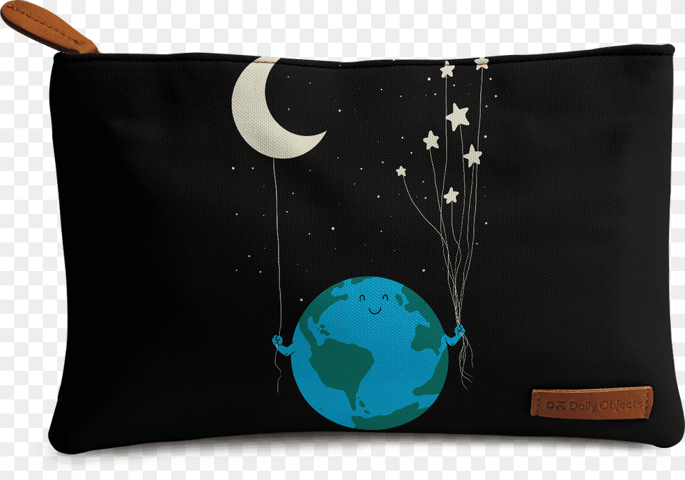 Good Night World Quotes Earth Hug Moon, Accessories, Bag, Cushion, Handbag Free Transparent Png