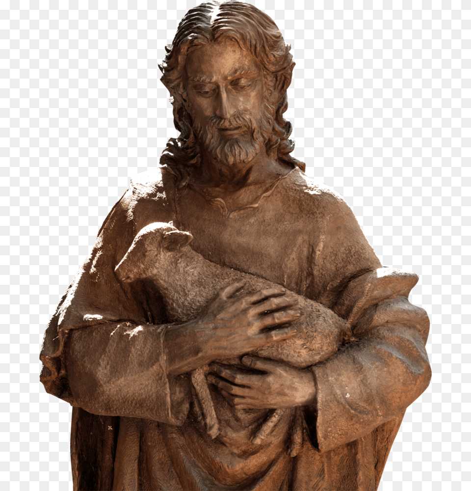 Good Shepherd, Adult, Art, Bronze, Person Free Png