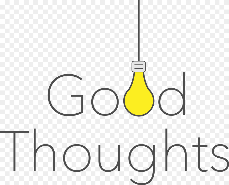 Good Thoughts Logo With Lightbulb Hanging Amongst The Good Thoughts Logo, Light, Lighting Free Png Download