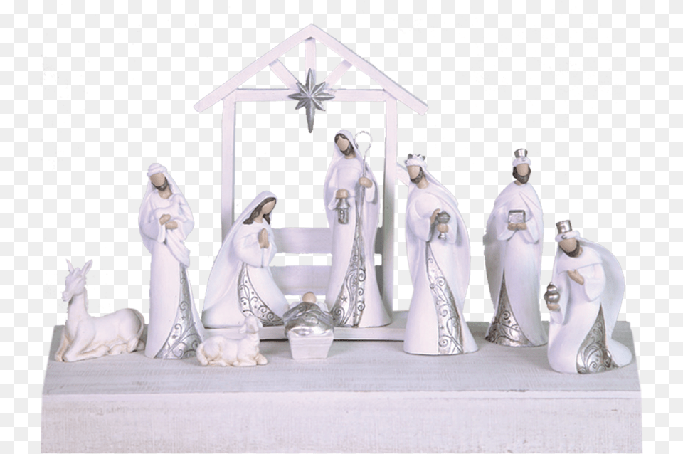 Good Tidings Of Joy Nativity Statue, Adult, Wedding, Person, Female Free Png