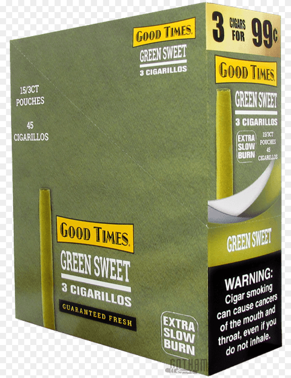 Good Times Cigarillos Green Sweet Box Paper, Advertisement, Book, Poster, Publication Png