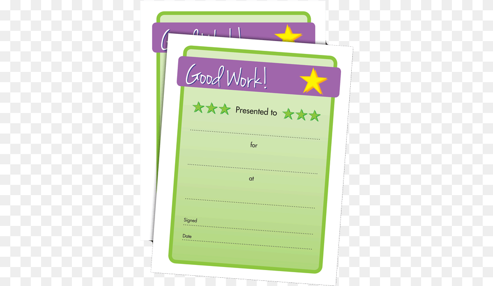 Good Work Certificate Template Lavender, Page, Text Free Png