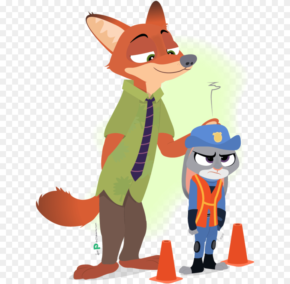 Good Work Traffic Cop By Dm29 Vector Nick Wilde Zootopia, Baby, Person, Cartoon, Accessories Free Png Download
