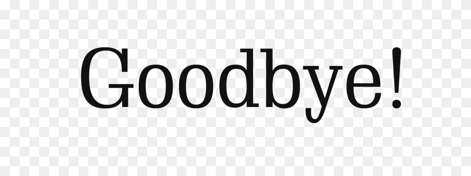 Goodbye, Text Png Image