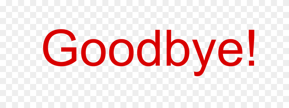 Goodbye, Text Free Png Download
