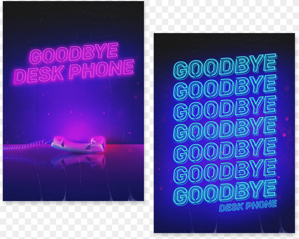 Goodbye Deskphone Posters, Light, Purple, Lighting, Neon Free Transparent Png