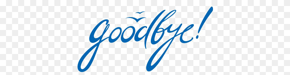 Goodbye Transparent Photo, Text, Handwriting, Logo Png Image
