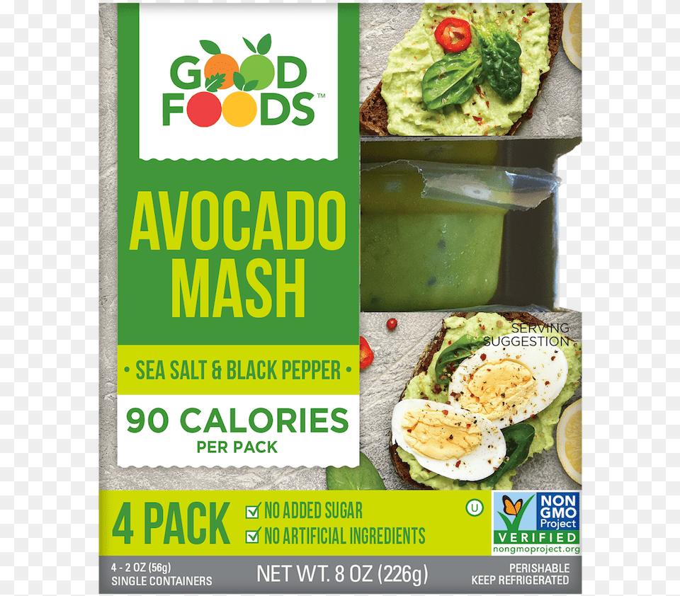 Goodfoods Avocado Mash Natural Foods, Advertisement, Poster, Egg, Food Free Transparent Png