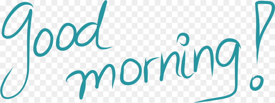 Goodmorning Handwriting Bakerara Teal Green Blue Calligraphy, Text Free Transparent Png