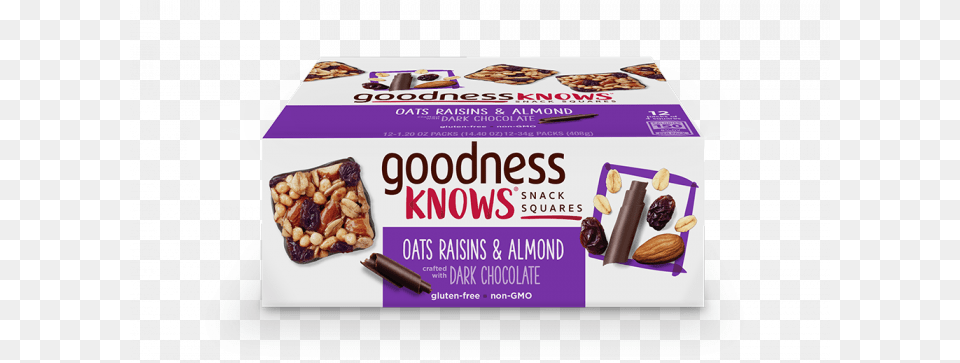 Goodnessknows Snack Squares Cranberry Almond Dark, Food, Produce, Grain, Nut Free Png Download
