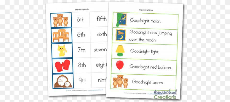 Goodnight Moon Printable Worksheets Sequencing Cards Toddler Activities For Goodnight Moon, Page, Text, Animal, Canine Png Image