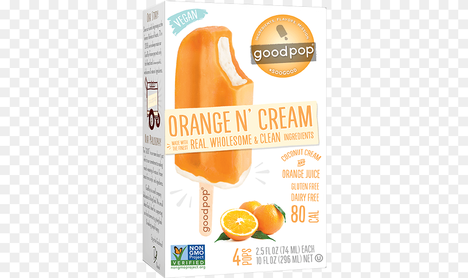 Goodpop Orange And Cream, Citrus Fruit, Food, Fruit, Plant Png