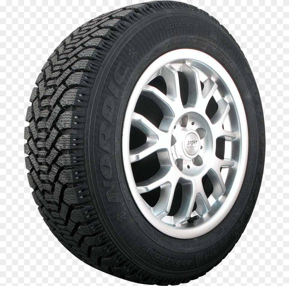 Goodyear Nordic Winter Tire, Alloy Wheel, Car, Car Wheel, Machine Free Png