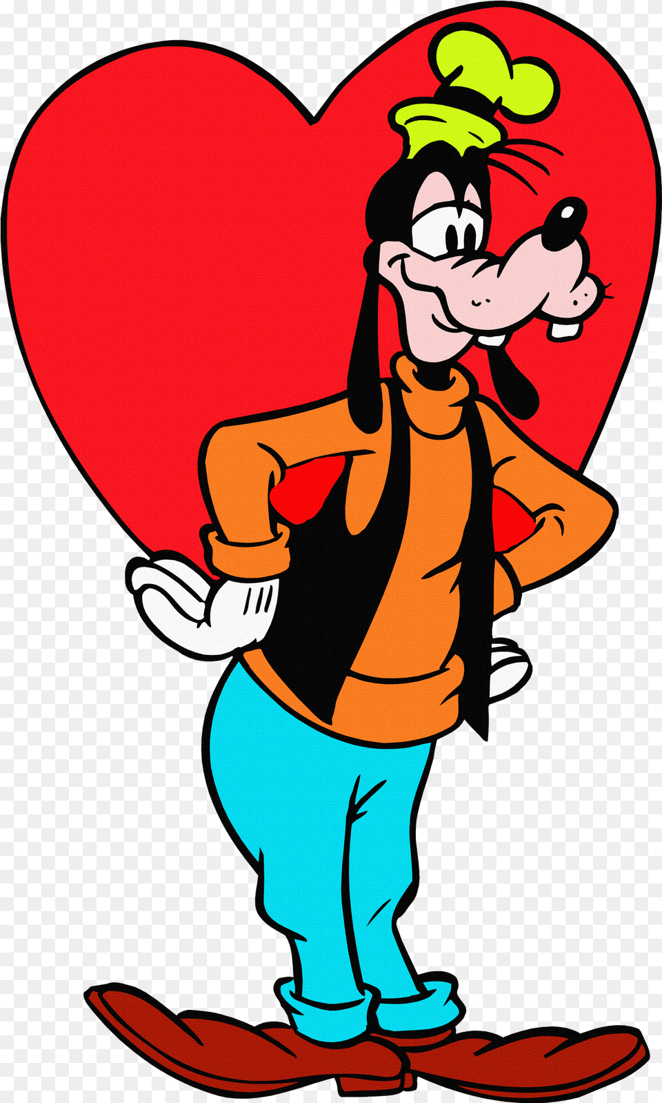 Goofy Chien Disney7 Goofy Love Clipart Full Size Clipart Goofy And Mickey Drawing, Cartoon, Baby, Person, Face Free Transparent Png