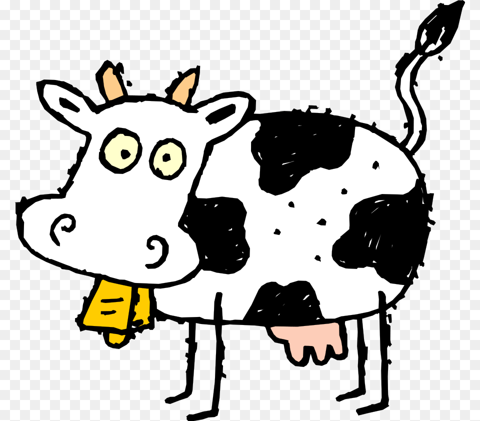 Goofy Cow Backgrounds Clipart Images Etc Cow, Animal, Cattle, Livestock, Mammal Free Transparent Png