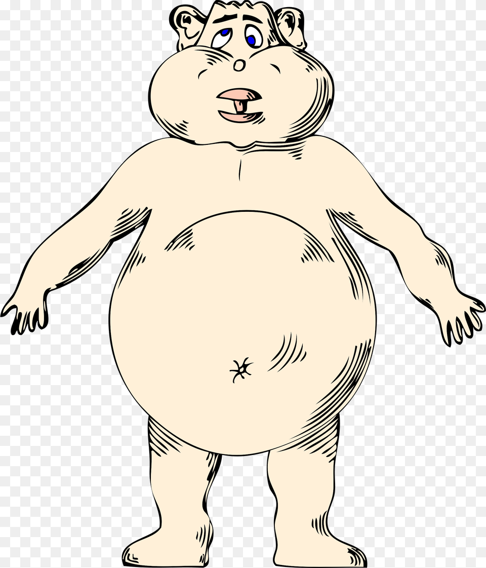 Goofy Naked Fat Guy Clip Arts Naked Fat Man Cartoon, Baby, Person, Face, Head Free Transparent Png