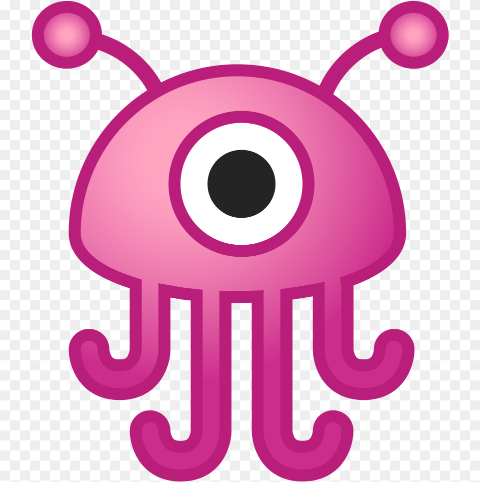 Google Alien Monster Emoji, Purple, Animal, Sea Life Png