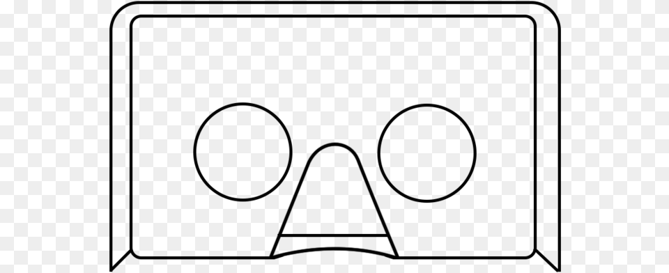 Google Cardboard Line Art, Gray Free Png Download