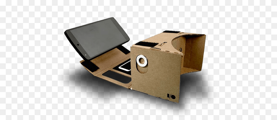 Google Cardboard Vr With Smartphone, Box, Carton, Package, Package Delivery Png Image