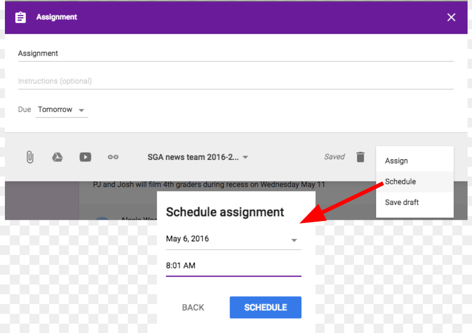 Google Classroom Will Automatically Post Your Message Post On Google Classroom, File, Page, Text, Webpage Free Png
