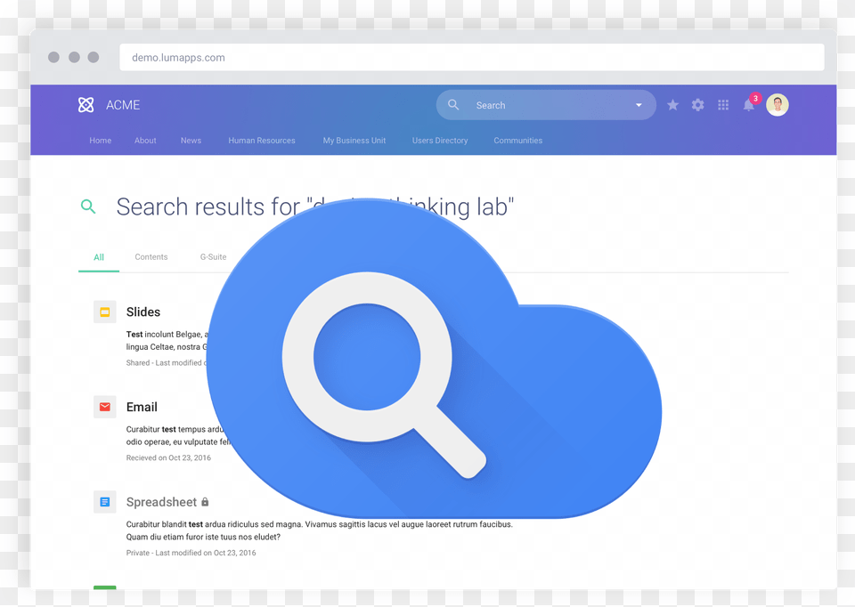 Google Cloud Search In Lumapps Illustration, File, Webpage Png