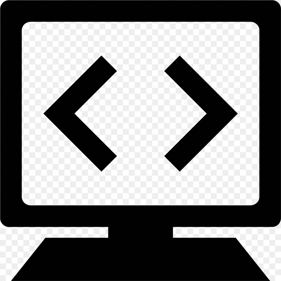 Google Code Icon The Icon Is Of A Computer Monitor Web Code Icon, Gray Png Image