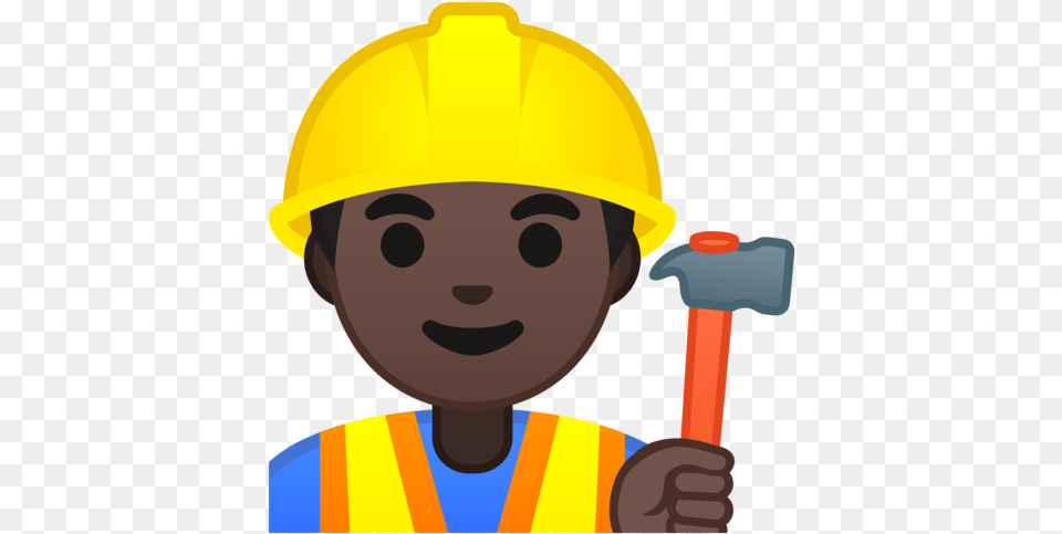 Google Construction Work Emoji 512x512 Clipart Man Construction Worker, Clothing, Hardhat, Helmet, Person Png