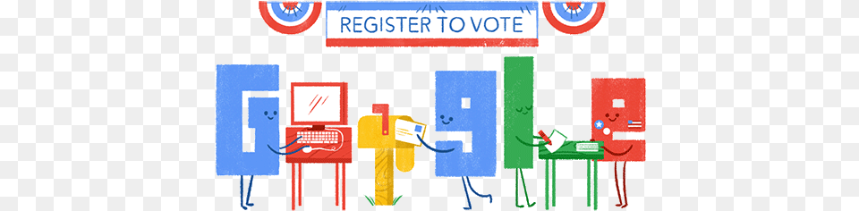 Google Doodle Tells You How To Register Vote Us Voting Registration Png Image