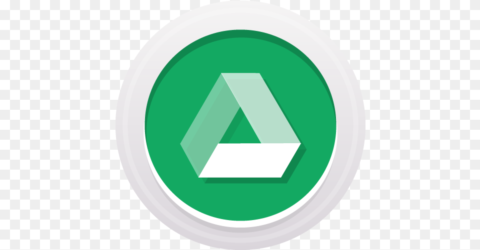 Google Drive Free Icon Of Round High Quality Social Media Vertical, Green, Accessories, Gemstone, Jewelry Png