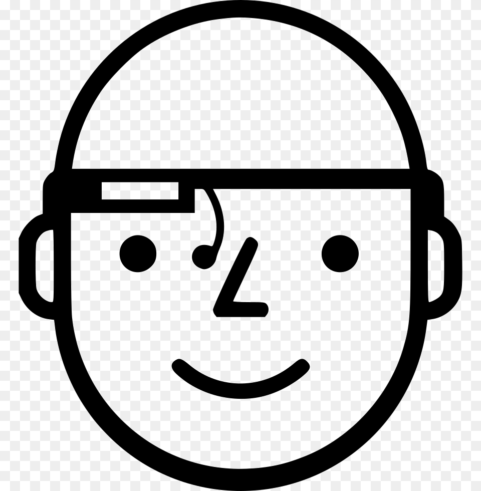 Google Glass User Smiley, Stencil, Accessories, Glasses, Ammunition Free Png