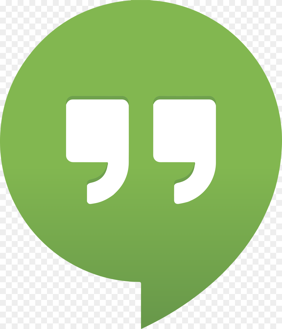 Google Hangouts Logo Transparent Portrait Of A Man, Green, Symbol, Disk Free Png Download