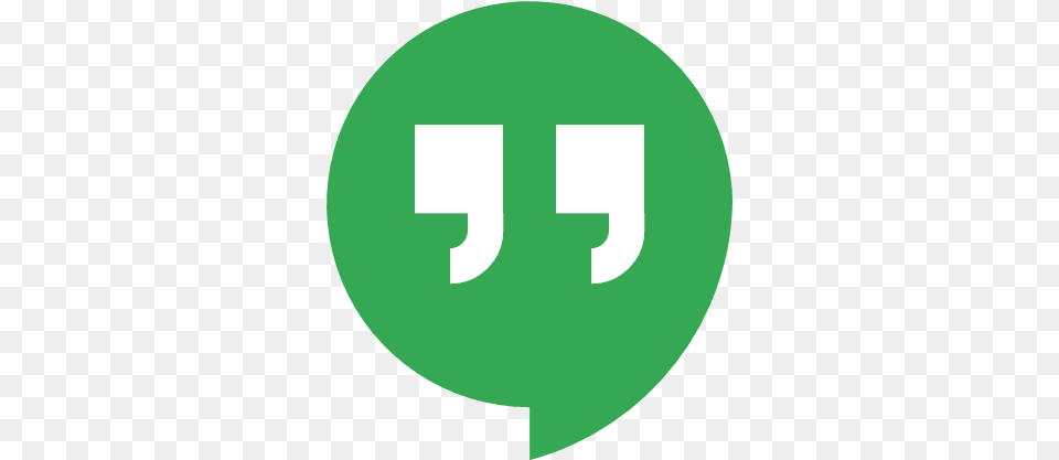 Google Hangouts Media Service Social Logo, Sign, Symbol, First Aid, Green Free Transparent Png