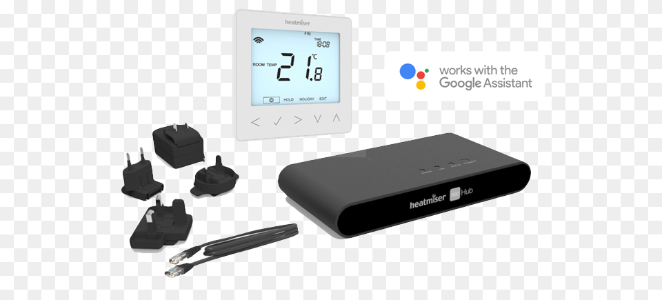 Google Home And Smart Thermostat Heatmiser Neo Smart Thermostat Google Home, Adapter, Electronics, Computer Hardware, Hardware Free Png