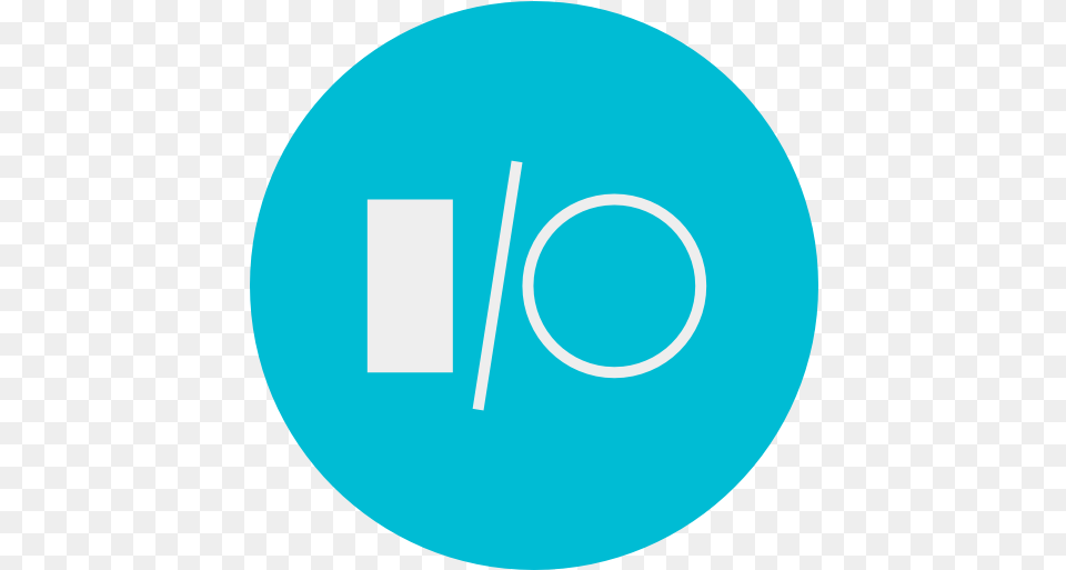 Google Io Icon Of 2016 Io Icon, Logo, Turquoise, Disk Png Image
