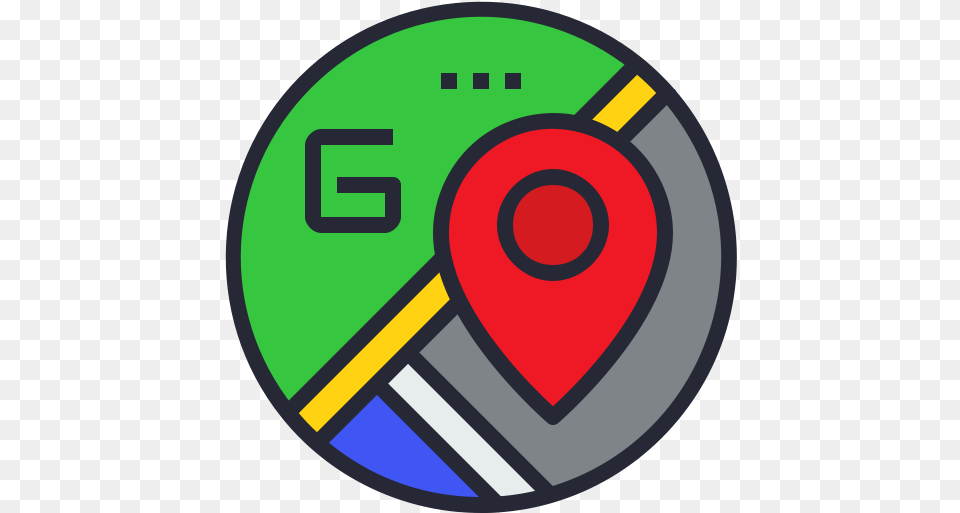 Google Map Icon Of Social Media Colored Icons Vertical, Gauge, Disk, Tachometer Free Png Download