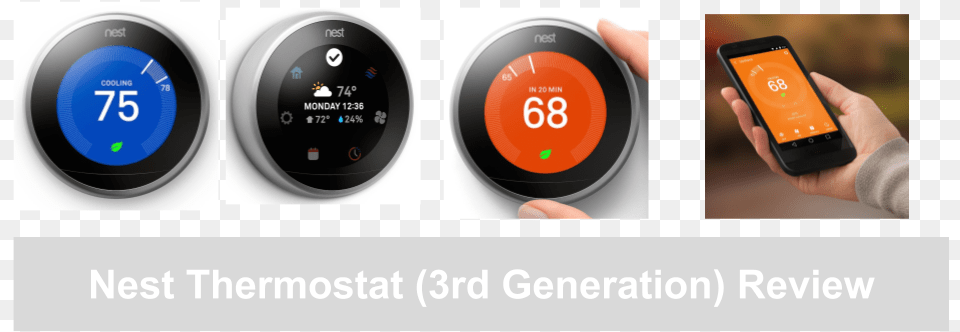 Google Nest 3rd Gen Thermostat, Electronics, Phone, Mobile Phone, Person Free Png Download