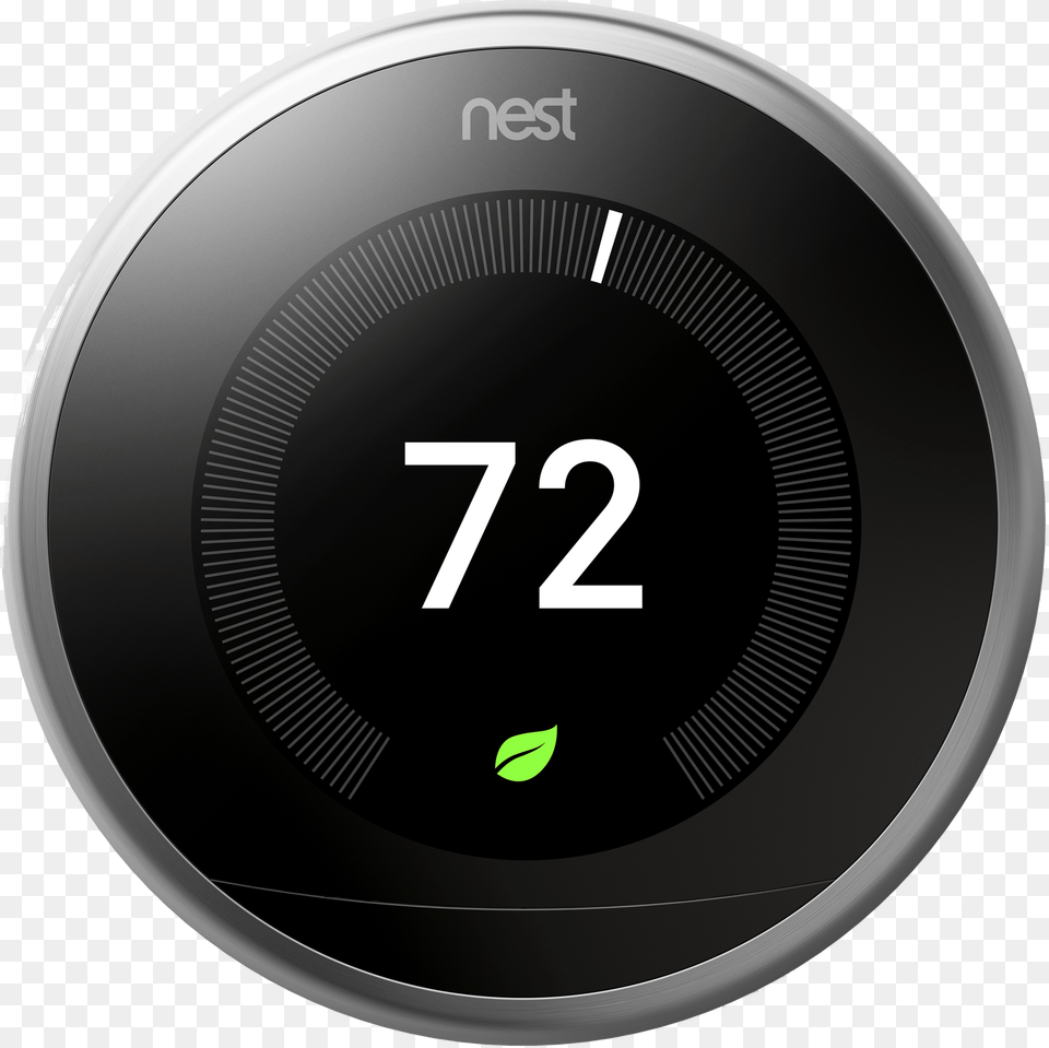 Google Nest Learning Smart Thermostat Room Thermostat Smart Home, Gauge, Electronics, Speaker Free Transparent Png