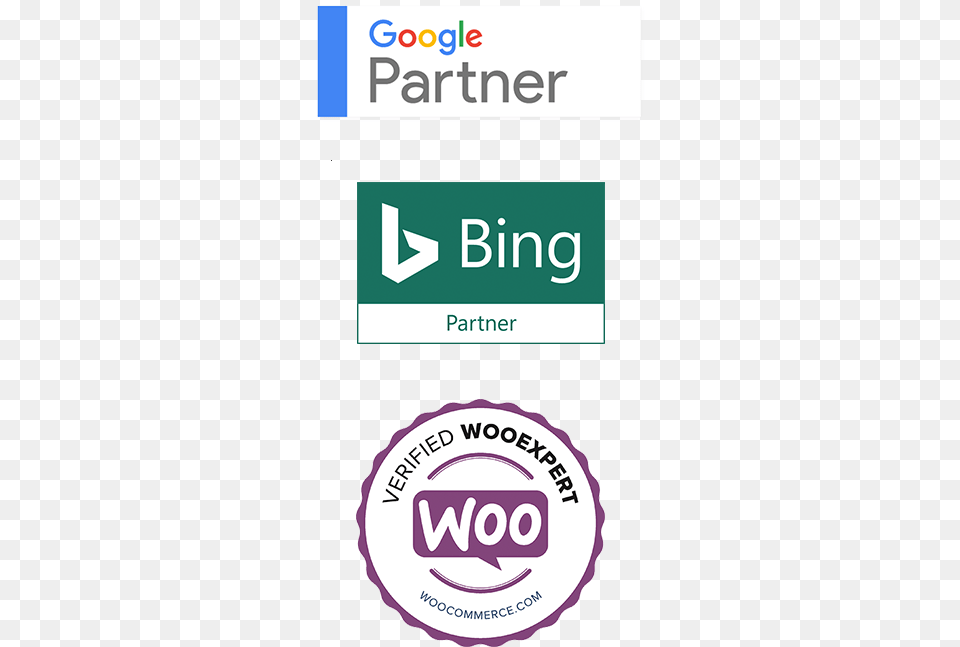 Google Partner Bing Prtner Wooexpert Certifications Circle, Logo, Sticker, Text Png