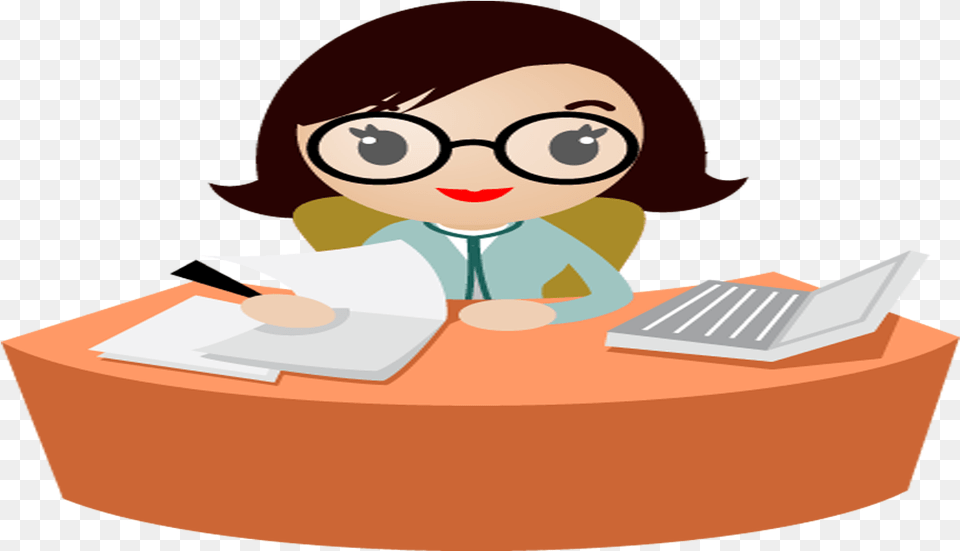 Google Play Clerk Clipart, Reading, Person, Table, Furniture Png
