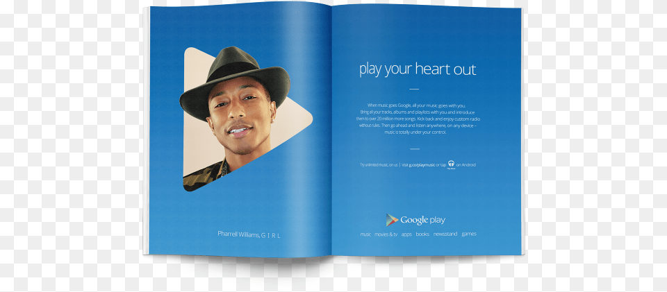 Google Play Print Ads, Advertisement, Poster, Clothing, Hat Png Image