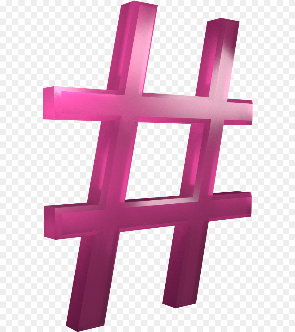 Google Plus Hash Tag Old English Number 18 Cross, Purple, Symbol Free Png Download